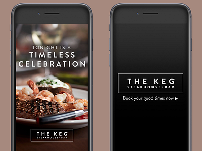 The Keg full page interstitial iphone restaurant the keg