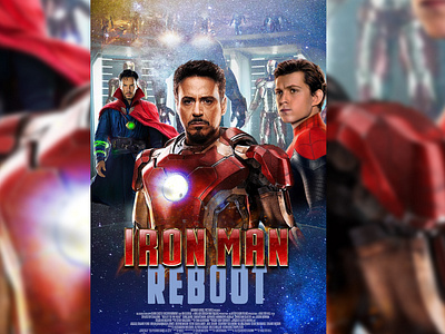 IRON MAN MOIVE REBOOT POSTER DESIGN