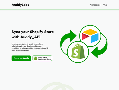 Shopify Landing Page design shopify ui uiux