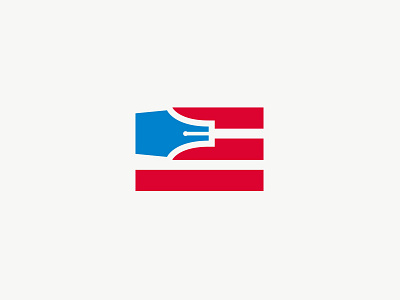 Political Ink campaign flag logo pen political writing