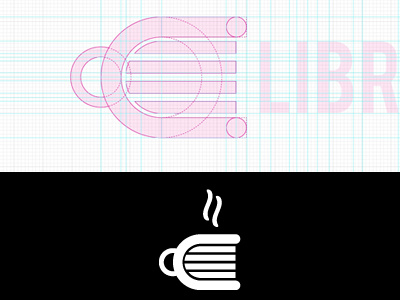 Library Cafe branding coffee construction design first shot galore logo progress visual