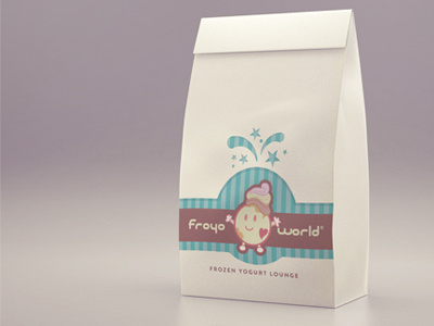 To Go Paper Bag bag design food mock up pacaging paper yogurt