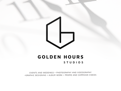 Golden hours Studios Logo branding clean design design flat logo logo design minimal