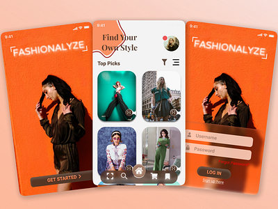FASHIONALYZE app design fashion app mobile scanning ui ux