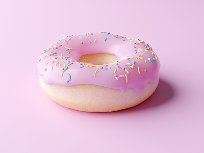 I want a Donut 3d 3d model blender donut easter sprinkles sweet sweets yum
