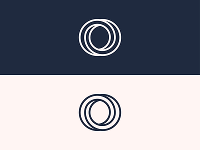 Optical Mark blue circle escher illusion line linear logo mark optical round vector