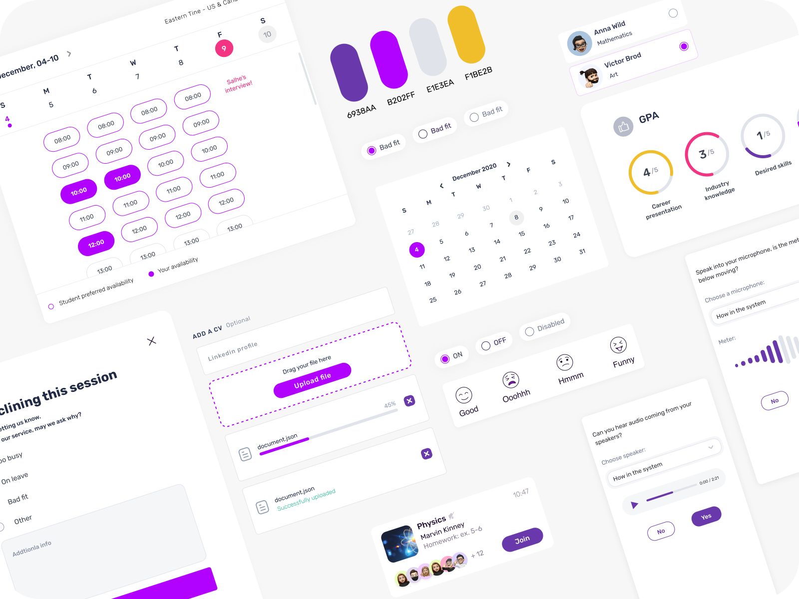 UI Kit / E-learning Platform by Valeria on Dribbble