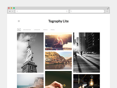 Tography Lite clean free light photography portfolio theme wordpress