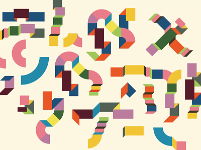 Scraps abstract flag fold isometric line ribbon scraps stair vector wip