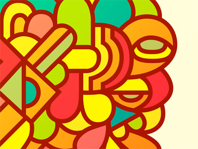 Blob-in-Progress abstract creature illustration vector