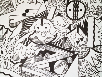 Work-in-Progress abstract doodle drawing free drawing lines