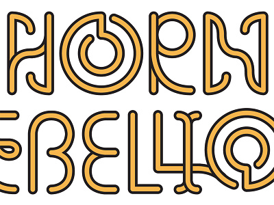 FHR Type 80s fhr french horn french horn rebellion lettering new jack swing tube tubular type typography vector