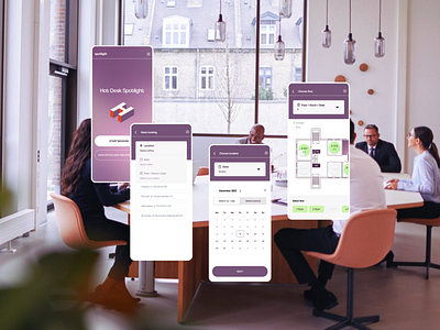 Desktop booking workplaces app