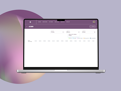 Desktop booking workplaces app adaptive ui admin panel admin ui app app design clear ui design ui violet ui workdesk workplace workspace