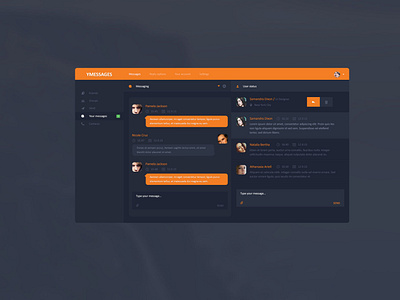 YMESSAGES UI DESIGN