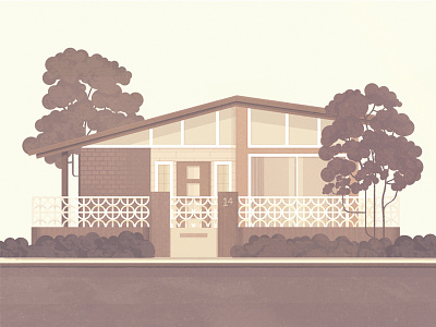 The House Collection 02 architecture home house illustration retro trees