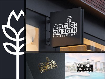 The Union On 28Th Apartements apartment branding company design flat icon identity identity design logo realestate vector