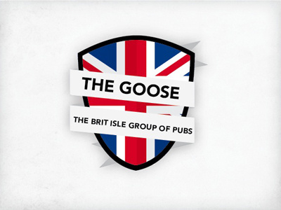 The Goose branding logo pub union jack