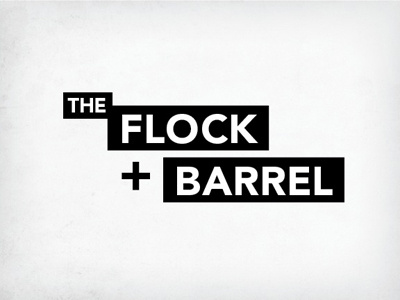 The Flock & Barrel branding english pub logo wordmark