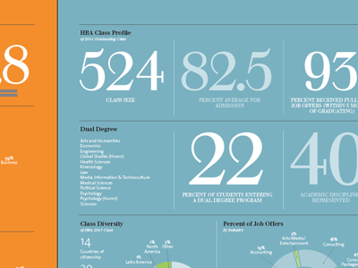 More Program stats! annual report graphs infographics typography