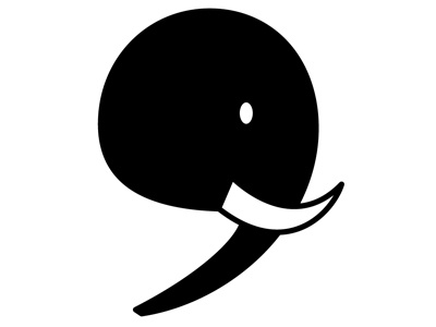 Elephant comma comma elephant illustration punctuation creations