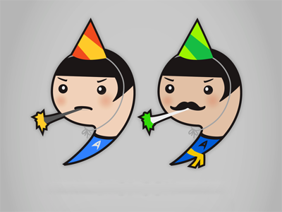 Spock & Mirrorverse-Spock end quotes illustration mustache party punctuation creations quotation marks spock star trek