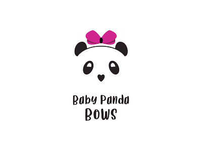 Baby Panda Bows Logo baby baby panda bow bows logo panda panda logo