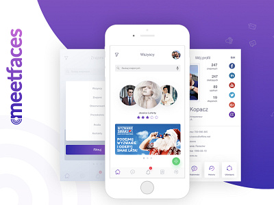 Meetfaces - mobile app redesign design mobile app mobile app design mobile app development mobile application mobile design redesign ui user experience user interface ux