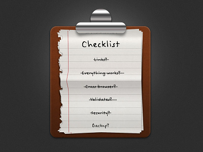 Checklist checklist icon not flat photoshop