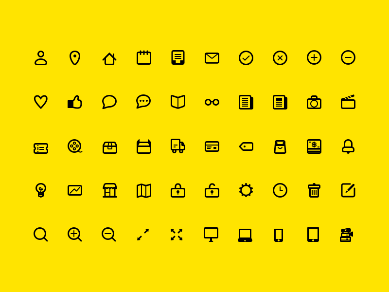 Line Icon Set (WIP) icons icon set line dashboard ecommerce devices wip