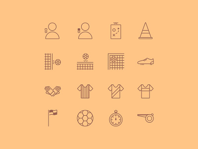 Footicons ai creative market eps football icon set icons line icons png psd sketch soccer svg