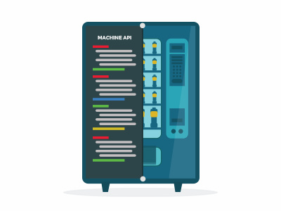 Vending Machine API Illustration illustration vending machine