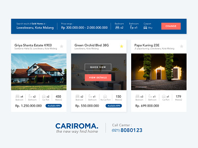 Property search result dashboard property rent sell ui web app