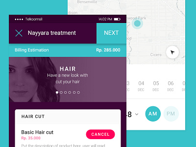 Mobile app for salon reservation