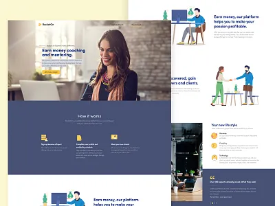 Landing Page for Coaching and Mentoring Platform (Coach Side) brazil coaching coming soon illustration landing page mentoring platform rocketon ui ux