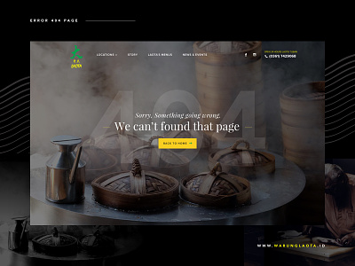 Warung Laota Website - 404 Page 404 bali chinese dark error page food fresh langdingpage restaurant seafood ui website