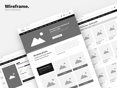 Wireframe - Ranti Ecommerce Website ecommerce muslim website wireframe