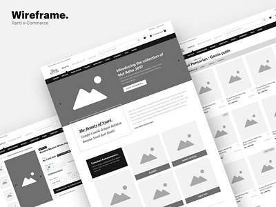 Wireframe - Ranti Ecommerce Website