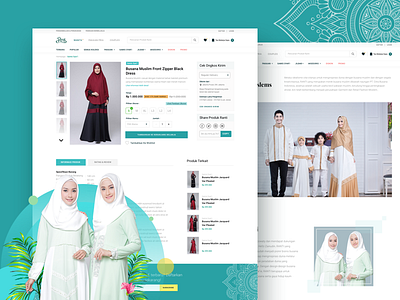 Ranti — Muslim eCommerce website Product Detail & About Us Page ecommerce muslim ranti ui ux website woocommerce wordpress