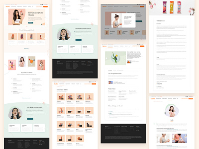 Wellness & Skincare Landingpage - Glutera beauty illustration landingpage skincare ui ux website wellness