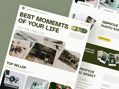 Polaroid Landing Page - E-commerce Website Concept
