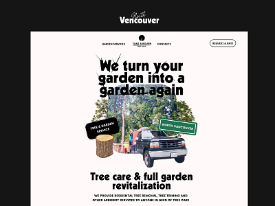Vancouver gardener landing page product product design ui ui design ux ux design ux ui web webpage