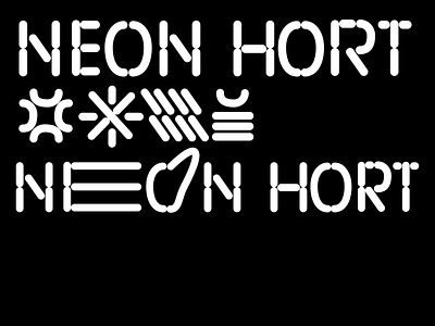 BRAND MODULAR TYPE EXPLORATION branding design detail fragment glyph lettering logo modular neons segment type typeface typo typography