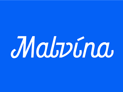 Malvína lettering