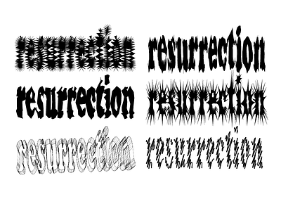 Resurrection Title black cooper design destruction lettering resurrection sign trash type typo