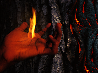 The First Flame composite fire flame hand photos photoshop