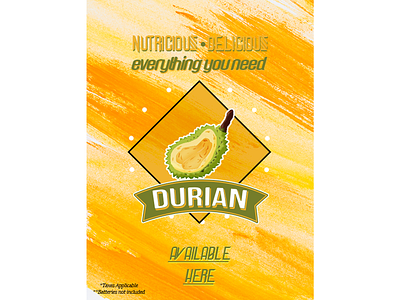 Durian Poster design graphic design illustration photoshop poster vector