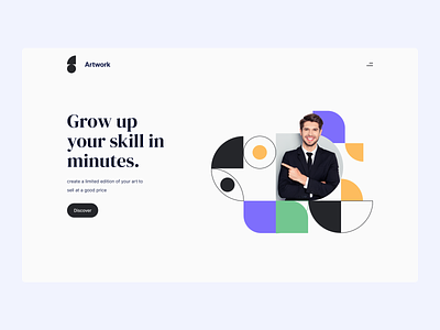 Artwork / Hero Design design figma figma interactive hero design homepage landing page ui ux vector web web design