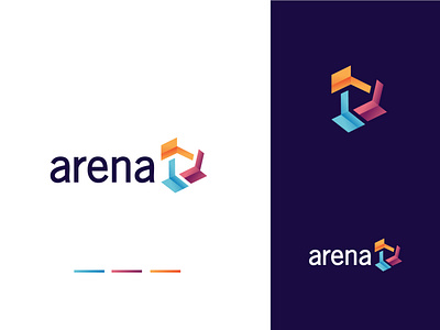 Arena box icon logodesign sleek