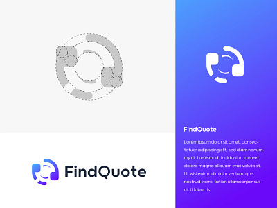 FindQuote find logo magnifying glass minimal modern logo quote quotes